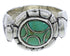Turquoise Inlay Southwest Sterling Silver Ring Size 5 WX39484